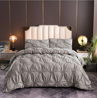 100% de poliéster de color sólido Fern Flower Craft Set de ropa de cama para uso doméstico estilo sencillo