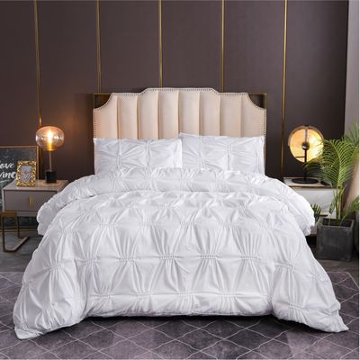 100% de poliéster de color sólido Fern Flower Craft Set de ropa de cama para uso doméstico estilo sencillo