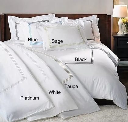 Nantong lujoso set de ropa de cama de edredón con costuras bordadas cubiertas para cama de tamaño king