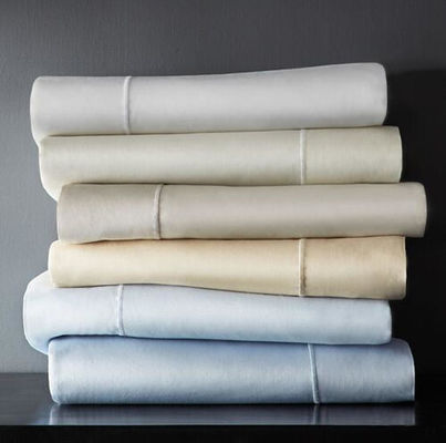 Cama de cama plana de bambú puro suave con bolsillos profundos Set de ropa de cama reina para el hogar