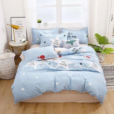 Conjunto de ropa de cama permeable al aire Suministro hotelero 100% de lujo Cubierta de edredón 4 piezas Conjunto de sábanas