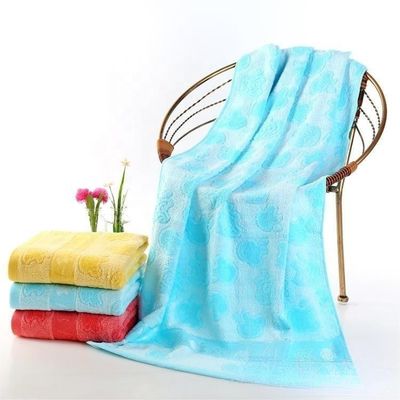 Toalla de baño de fibra de bambú de colores personalizados para hombres y mujeres adultos