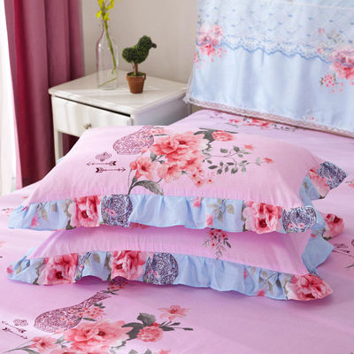 Hoteles de estilo doble de encaje sábanas de cama con la falda de cama Seti de ropa de cama impermeable