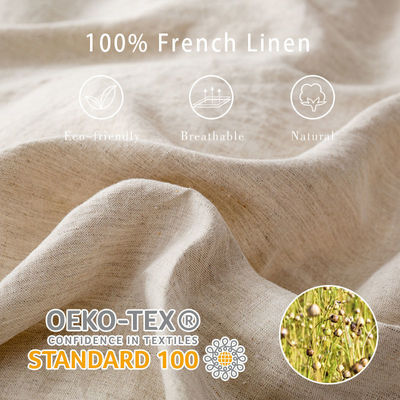 Sostenible 100% natural de lino puro de cáñamo 170 Gsm de lino de manta de cama