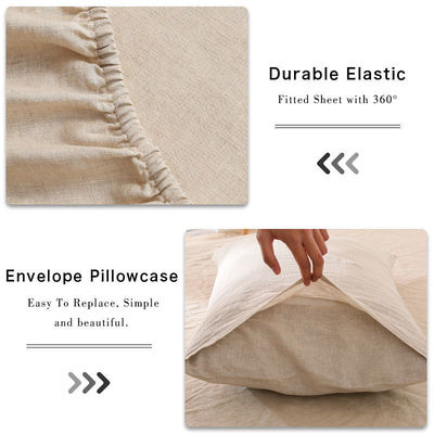 Sostenible 100% natural de lino puro de cáñamo 170 Gsm de lino de manta de cama