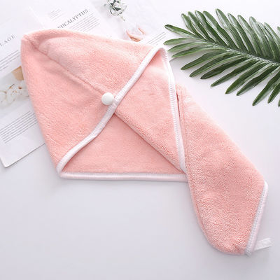 Logotipo Capuchón de cabello personalizable Absorvente y Multicolor Fleece de coral para duchas de mujeres