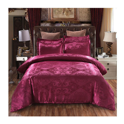 Oeko-tex Certified Europe Style Jacquard Satin Silk Comforter Sets para ropa de cama de hotel