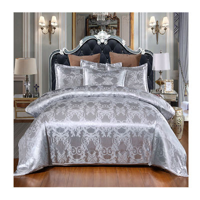 Oeko-tex Certified Europe Style Jacquard Satin Silk Comforter Sets para ropa de cama de hotel