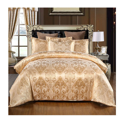 Oeko-tex Certified Europe Style Jacquard Satin Silk Comforter Sets para ropa de cama de hotel