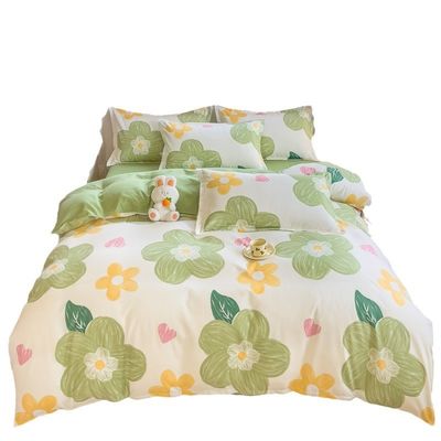 8PCS Set de ropa de cama de microfibra impresa con cortinas a juego en colores personalizados