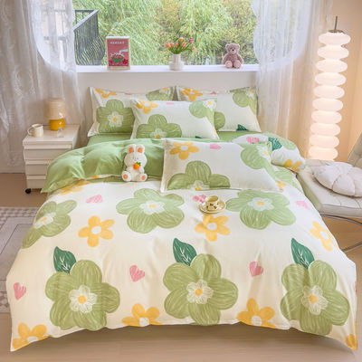 8PCS Set de ropa de cama de microfibra impresa con cortinas a juego en colores personalizados