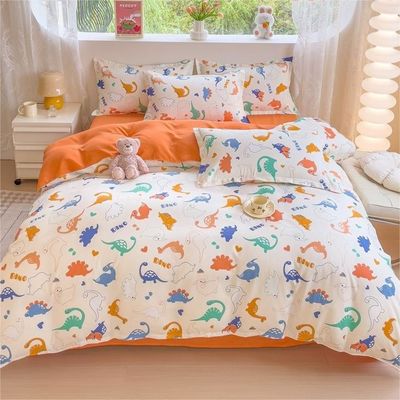 8PCS Set de ropa de cama de microfibra impresa con cortinas a juego en colores personalizados