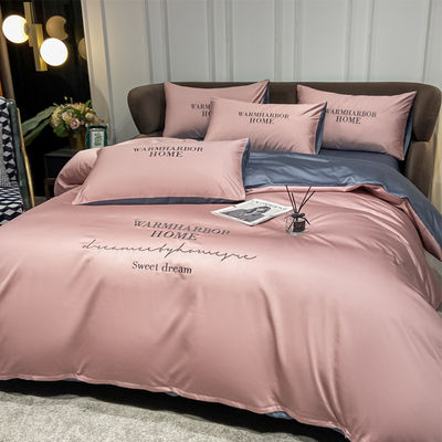 Lyocell Geométrico 100% Tencel Set de ropa de cama con diseño de rayas Set de cubierta de edredón personalizado