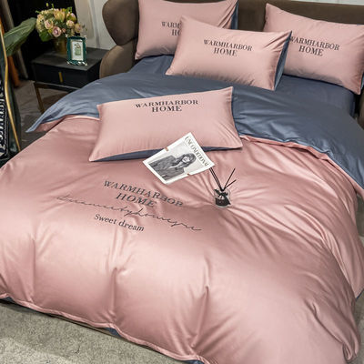 Lyocell Geométrico 100% Tencel Set de ropa de cama con diseño de rayas Set de cubierta de edredón personalizado