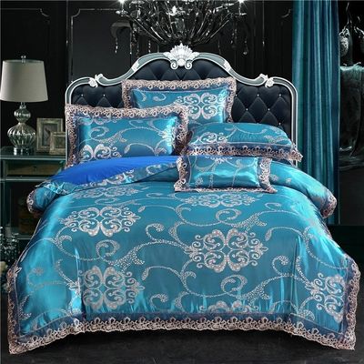 4pcs Coloridos Microfibra Impreso Queen ropa de cama para el hotel de lujo y comodidad