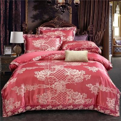 4pcs Coloridos Microfibra Impreso Queen ropa de cama para el hotel de lujo y comodidad