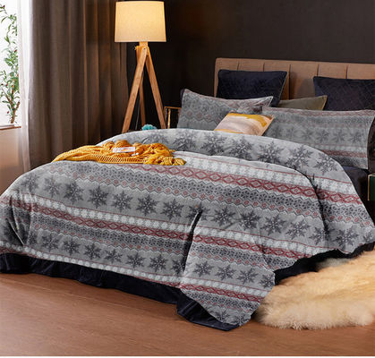 Tamaño personalizado Set de ropa de cama de terciopelo 4pcs gruesa de franela de lana cubierta de edredón para el invierno