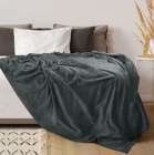 Blanca de lana gris de microfibra suave 300GSM King tamaño 90x102 pulgadas por Utopia ropa de cama