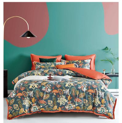 Conjunto de ropa de cama de diseño vintage con 100% de algodón Conjunto de comodines personalizados Cama de lujo