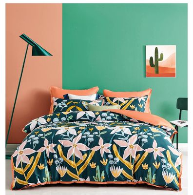 Conjunto de ropa de cama de diseño vintage con 100% de algodón Conjunto de comodines personalizados Cama de lujo