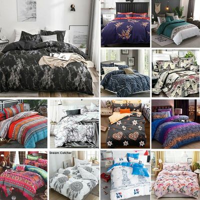 3PCS colores personalizados Set de cubierta de edredón de lujo 100% algodón Diseñador de ropa de cama