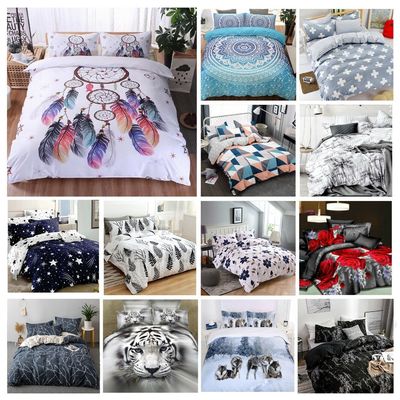 3PCS colores personalizados Set de cubierta de edredón de lujo 100% algodón Diseñador de ropa de cama