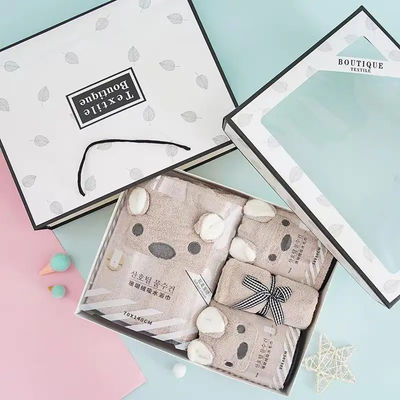 Logotipo personalizado Seco rápido 4 piezas Toallita de baño Conjunto Toque suave Mano y rostro Impresión de lujo Toallita para todas las edades