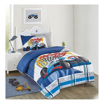 Home 4PCS Set Cute dibujos animados Impresos Niños Seti de cubierta de edredón 100% de algodón