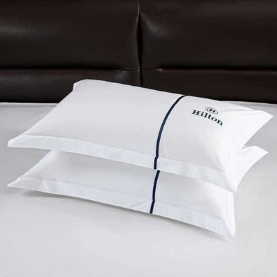 Luxury 5 Star Hilton Set de ropa de cama de ropa de cama en el patrón sólido de 400TC con tapa de edredón personalizada