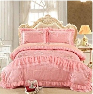 Set de ropa de cama de boda de lujo de 10 piezas con sábanas y cubiertas de tela de algodón tejida de 200TC