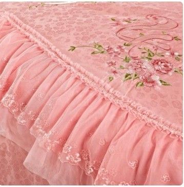 Set de ropa de cama de boda de lujo de 10 piezas con sábanas y cubiertas de tela de algodón tejida de 200TC