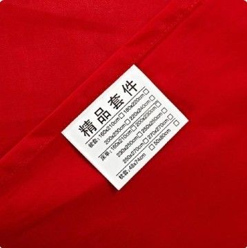Set de ropa de cama de boda de lujo de 10 piezas con sábanas y cubiertas de tela de algodón tejida de 200TC