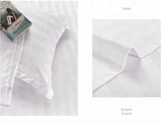 Cama de hotel almohada de apoyo única doble reina rey algodón/CVC 40S 1y 3cm rayas