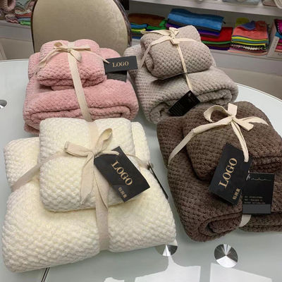 Inicio Logotipo personalizado Coral Velvet Microfibra Piña Toallas y Toallas de baño
