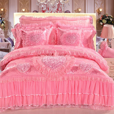 Patrón teñido sencillo 100% algodón 200TC Sábana de cama Sábana de cama de cojín de lujo