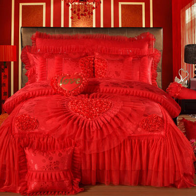 Patrón teñido sencillo 100% algodón 200TC Sábana de cama Sábana de cama de cojín de lujo