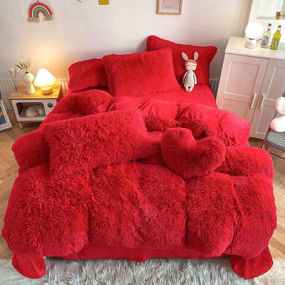4 piezas de sábanas multicolores para niños habitación de chicas en piel terciopelo esponjoso