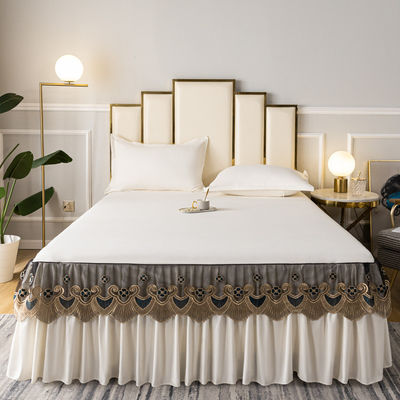 3 kg de algodón de lujo Sapatilla de cama de seda de cama de la reina Sapatilla de cama Sapatillas de cama con faldas