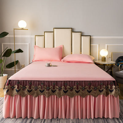 3 kg de algodón de lujo Sapatilla de cama de seda de cama de la reina Sapatilla de cama Sapatillas de cama con faldas