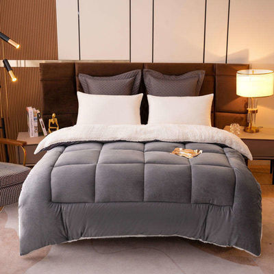 Color rosa claro Solid Oeko-Tex Comforter Edredon Set de ropa de cama para adolescentes de lujo sábanas