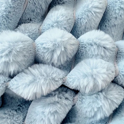 Cuatro piezas de ropa de cama de diseño de conejo de piel falsa de peluche