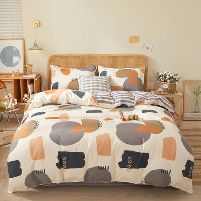 Planta Patrón de algodón de ropa de cama cepillada Conjunto para 2,2 m 7 pies cama Diseño simple