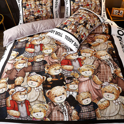 Diseño de dibujos animados 2023 Sábanas para bebés ropa de cama para niños hecha de 100% de tela de poliéster
