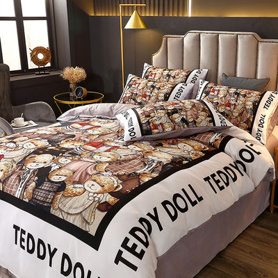 Diseño de dibujos animados 2023 Sábanas para bebés ropa de cama para niños hecha de 100% de tela de poliéster
