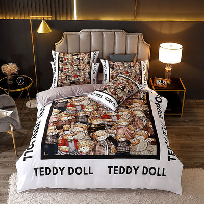 Diseño de dibujos animados 2023 Sábanas para bebés ropa de cama para niños hecha de 100% de tela de poliéster