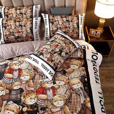 Diseño de dibujos animados 2023 Sábanas para bebés ropa de cama para niños hecha de 100% de tela de poliéster
