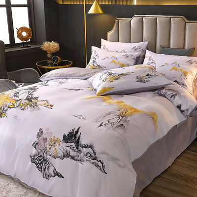 Set de ropa de cama de cuna para bebés inspirado en la naturaleza con materiales sostenibles y cortinas a juego