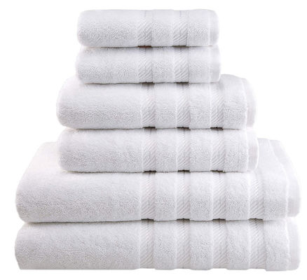 Antimicrobiana 6 piezas de toallas de juego 2024 Diseño para color personalizado Luxury Toallas de baño blancas