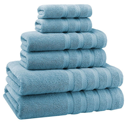 Antimicrobiana 6 piezas de toallas de juego 2024 Diseño para color personalizado Luxury Toallas de baño blancas