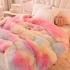 Set de ropa de cama de terciopelo cálido de invierno lujoso confortador grueso cama de edredón lana de cordero tamaño personalizado